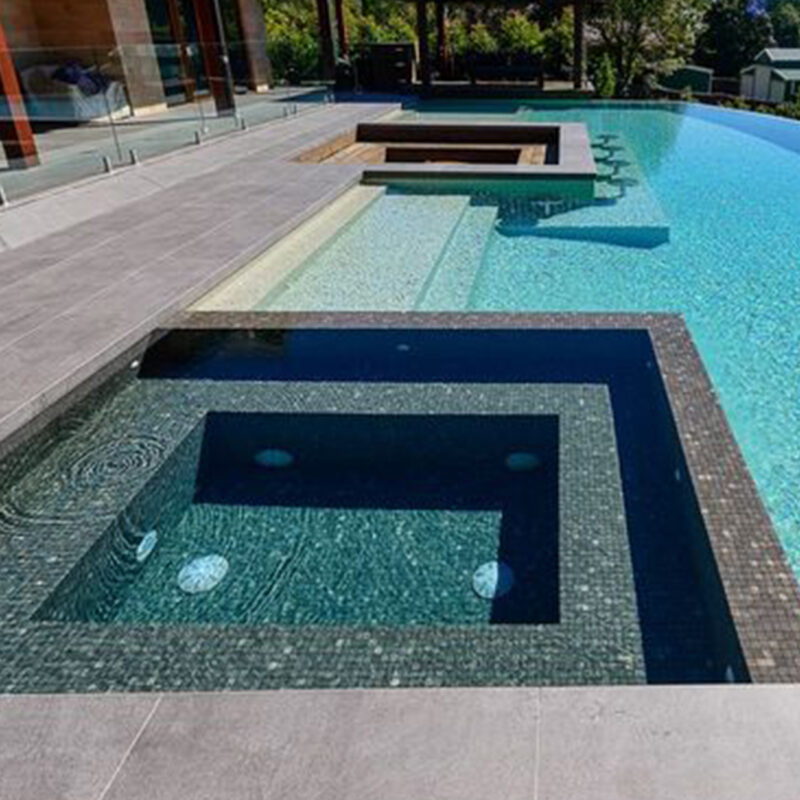 Mosaic tiled spa builder in florida